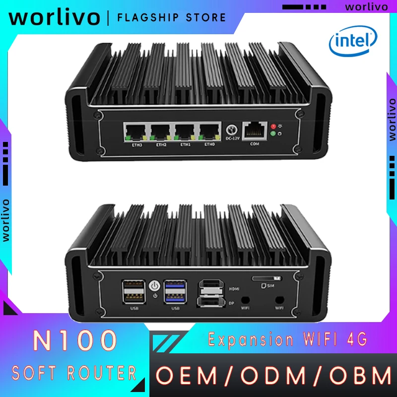 

G31S Intel N100 4 2.5G I226V The Best Fanless Mini Host 1264Np Micro Alder Lake Ddr5 16Gb Firewall Soft Router Server Pfsense