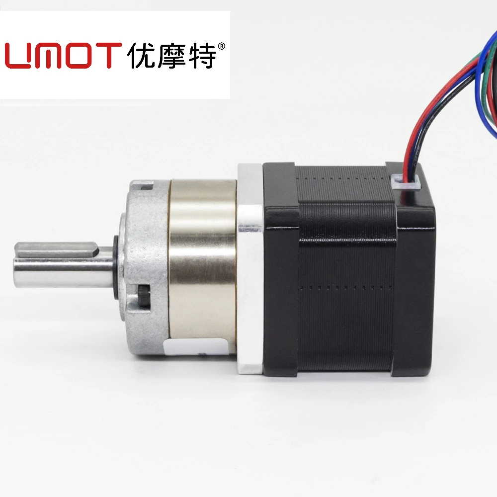 

UMOT NEMA17 Шаговый двигатель с планетарным редуктором 42X34 мм, крутящий момент 270/380 м Нм, многоконечный шаговый двигатель (3,7-624), для автомобильной промышленности