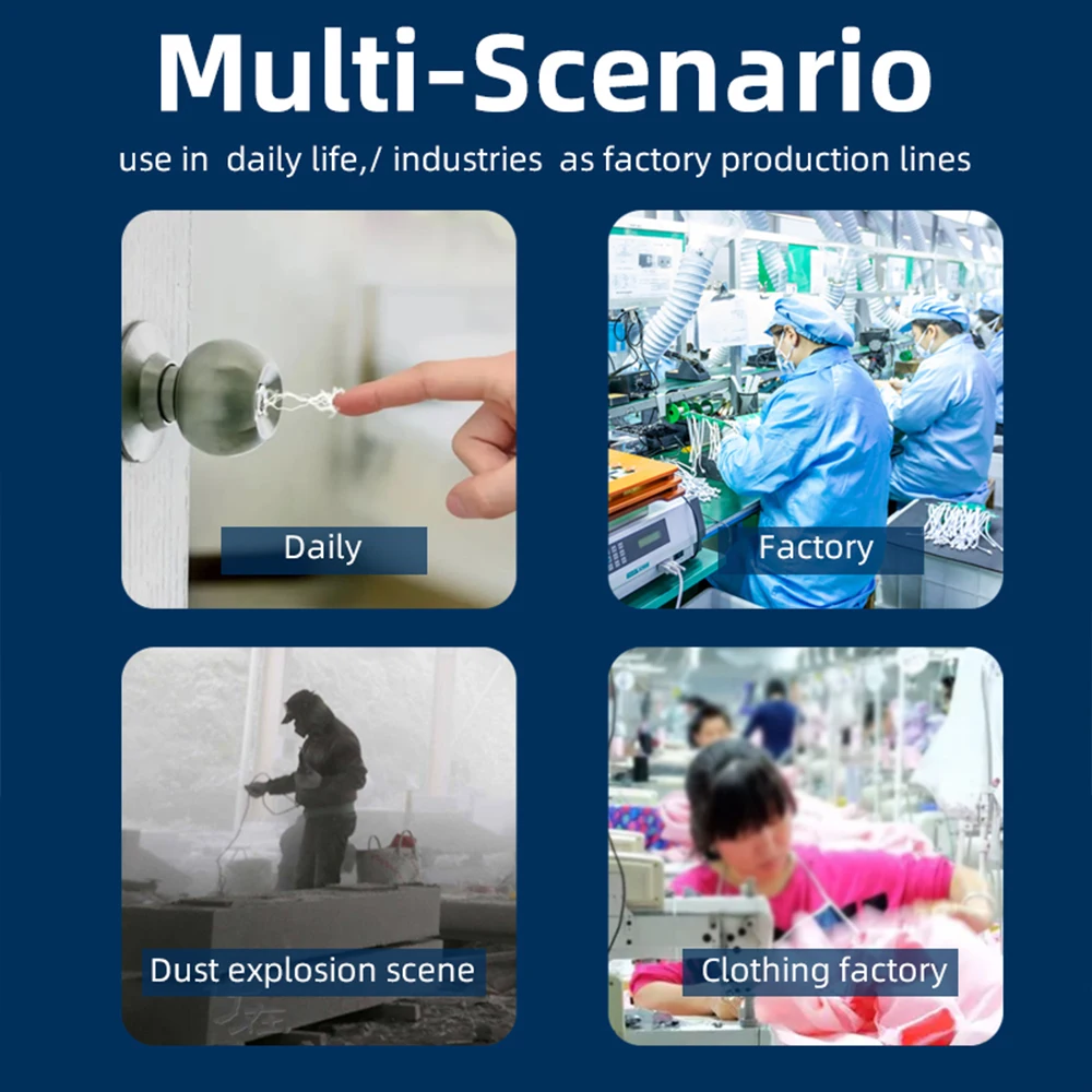 المبيعات الساخنة M12-SE مكافحة ساكنة سيليكون سوار الرجال النساء موضة مقاوم للماء قابل للتعديل الشتاء جسم الإنسان مزيل ثابت