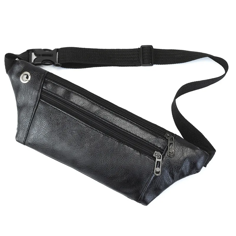 New European and American Fashion Retro Men Waist Bag Leather Crossbody Bag Chest Bag Outdoor Leisure Sports Invisible Belt Bag