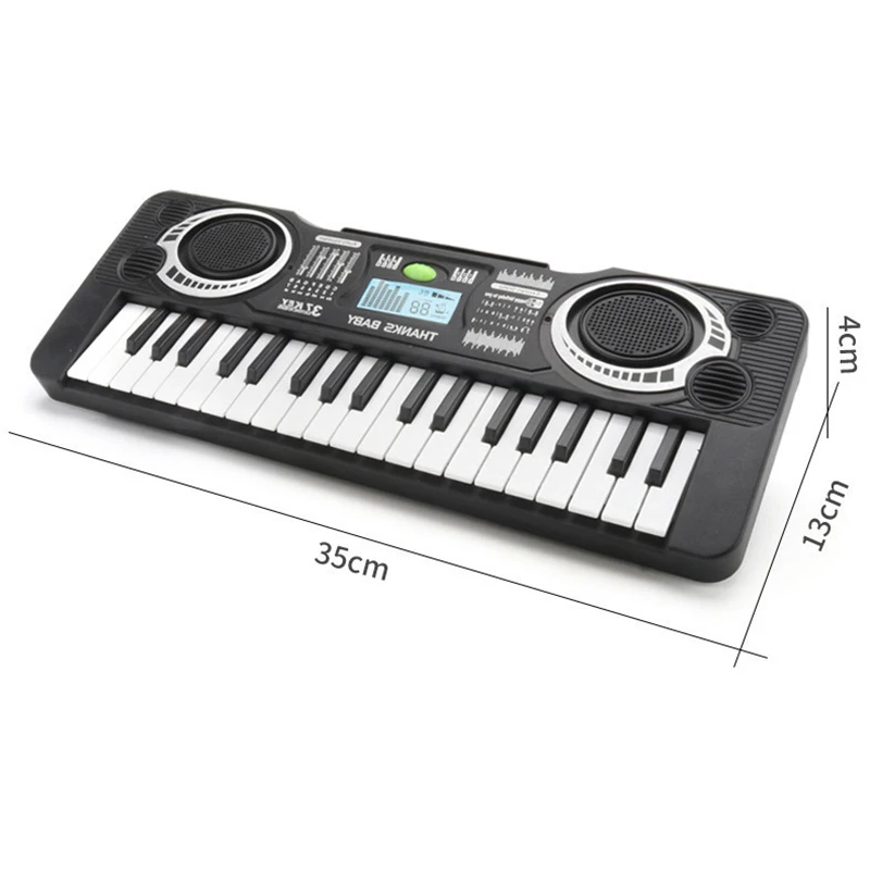 Teclado Digital portátil de 37 teclas para niños, Piano Electrónico Digital con pantalla LED, instrumento Musical para niños, juguete educativo