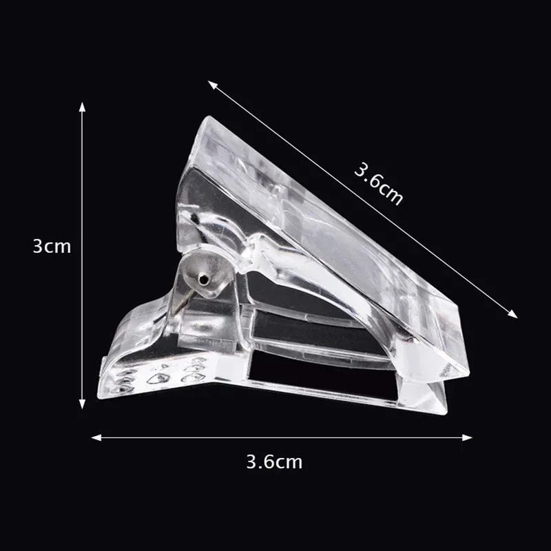 5Pcs/Set Acrylic Crystal Nails Clip for Gel Quick Building Nail Tips Clips Fingernail Extension Nails Clamps Manicuring Tools