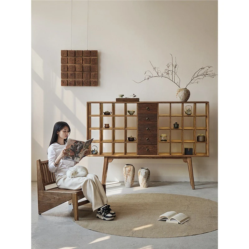 

Wabi-sabi-style teacup holder storage rack