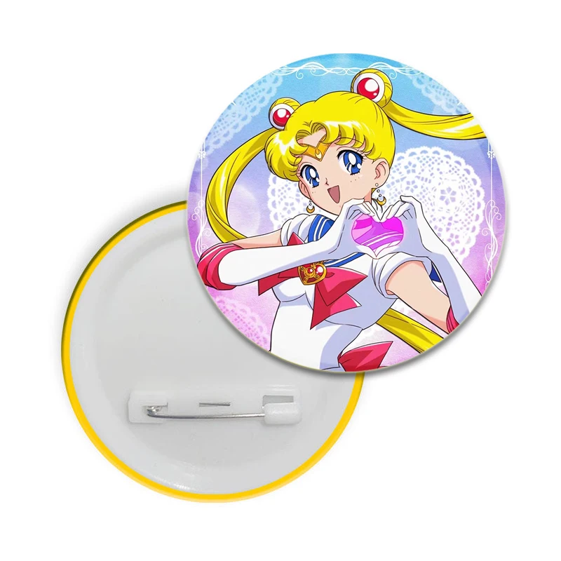 Anime Character Usagi Tsukino/Chibiusa/Rei Hino Pins Handmade Brooch for Clothes Backpack Decor Badge Jewelry Accessories Gifts