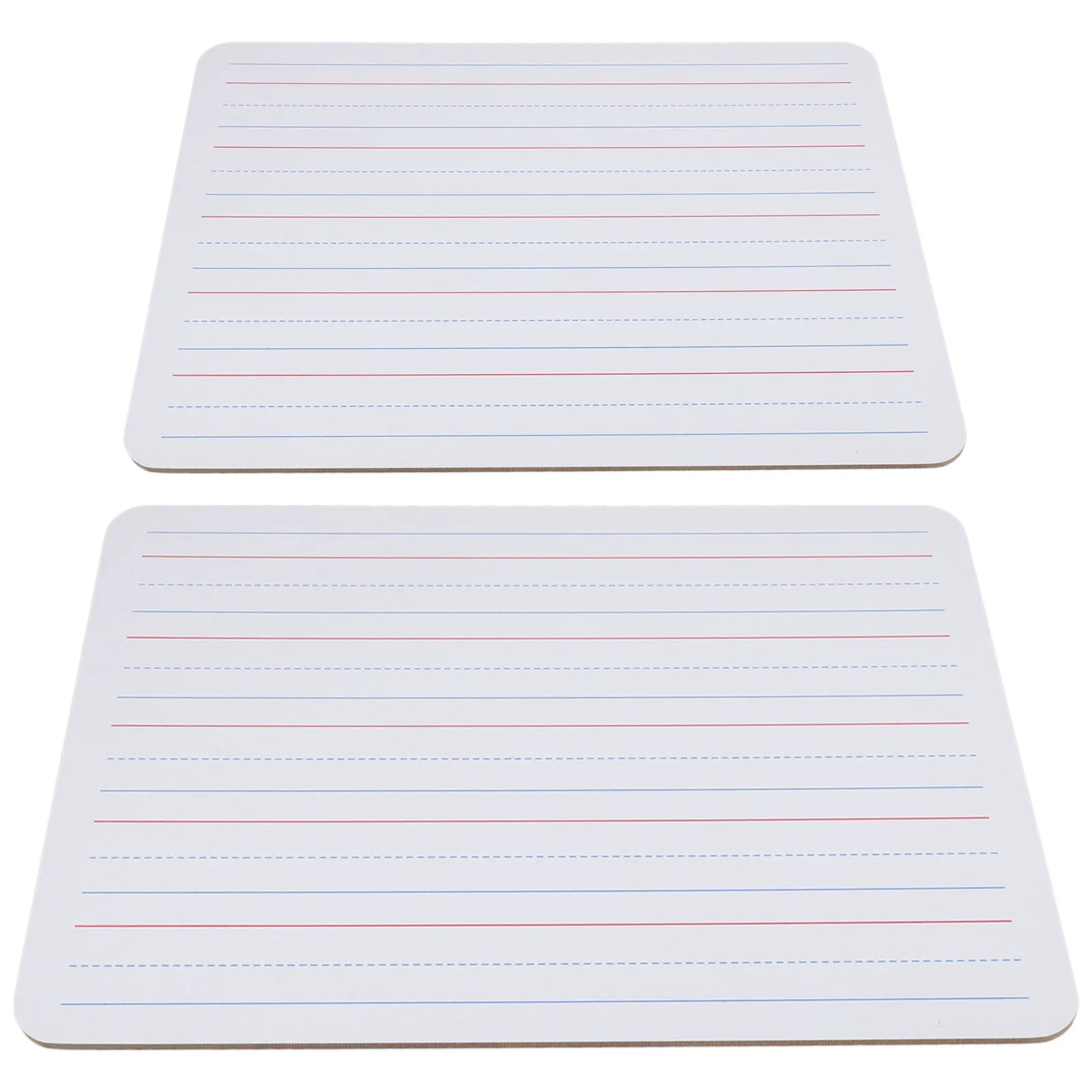 

2Pcs Double-Sided Dry Erase Whiteboard Kids Small Blank Lined Writing Board Early Education Homeschool Classroom Reusable