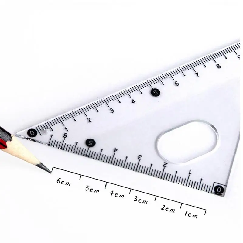 Inquebrável Régua Transferidor e Bússola Set, Ferro Box, Exato Matemática Transferidor, 7X