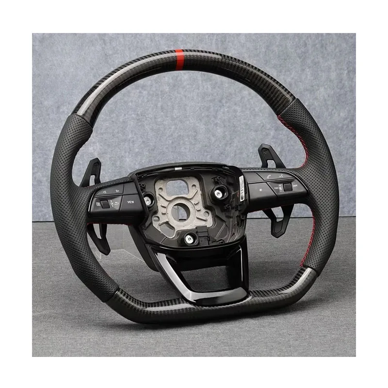 

For Q5L Steering Wheel Car Accessories Customized Sports Style Carbon Fiber Perforated Leather Car Steering Wheel