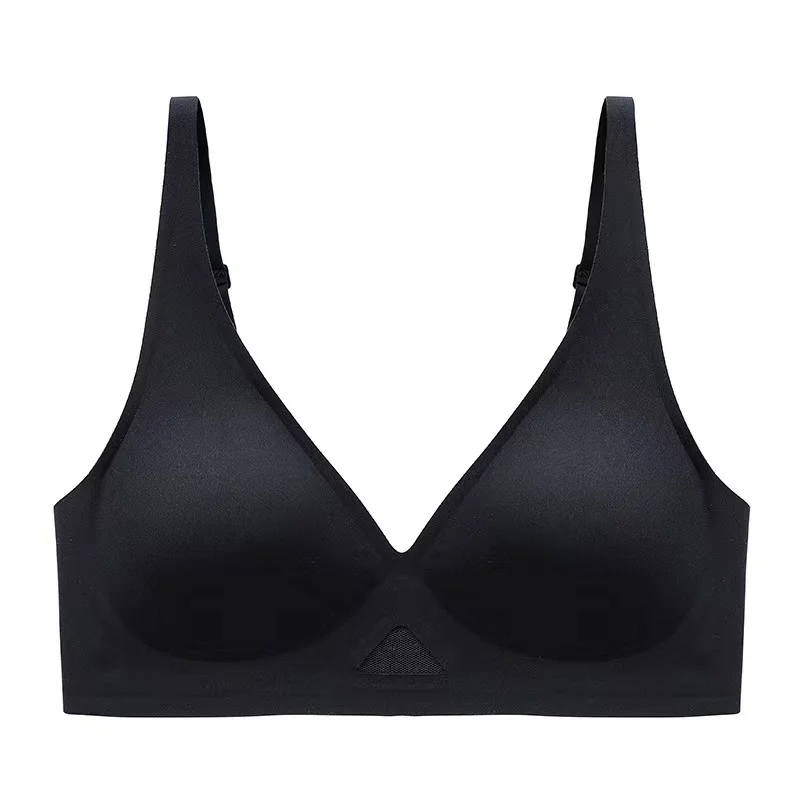Nahtloser BH für Damen, Push-Up-Bralette mit Polstern, U-förmiger Rücken, bügellose Unterwäsche, Mesh-Splice, atmungsaktiv, V-Ausschnitt, sexy Dessous, S-XL