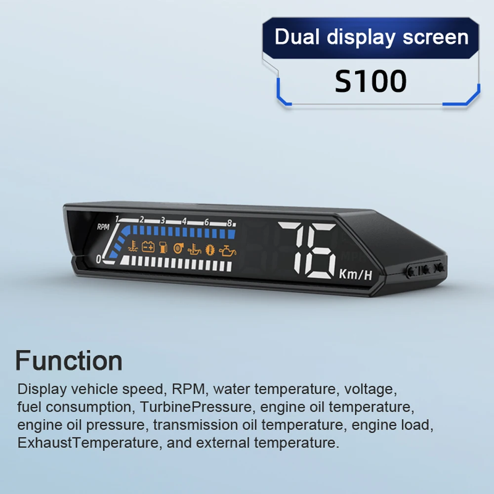 Auto Tacho Digital anzeige Auto Geschwindigkeit Spannung Ölverbrauch Wasser Temperatur messer Auto Headup Display multifunktion ales Auto