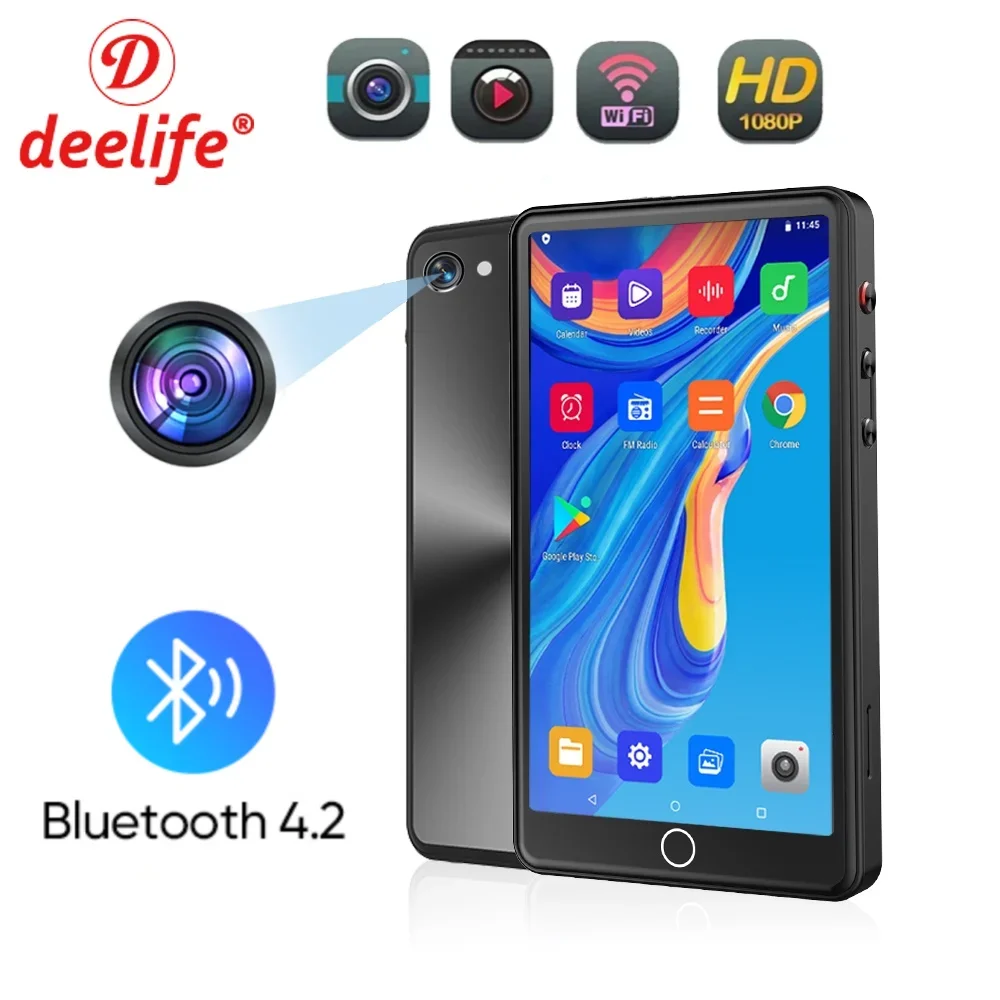 MP4-плеер Deelife с поддержкой Wi-Fi, Bluetooth и сенсорным IPS-экраном 5,0 дюйма