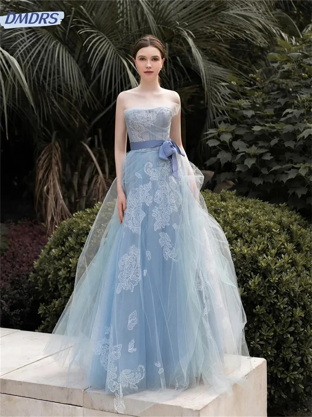 Simple Sleeveless Evening Gown 2024 Elegant Tulle Dress Elegant Embroidered Floor-length Gowns Vestidos De Novia