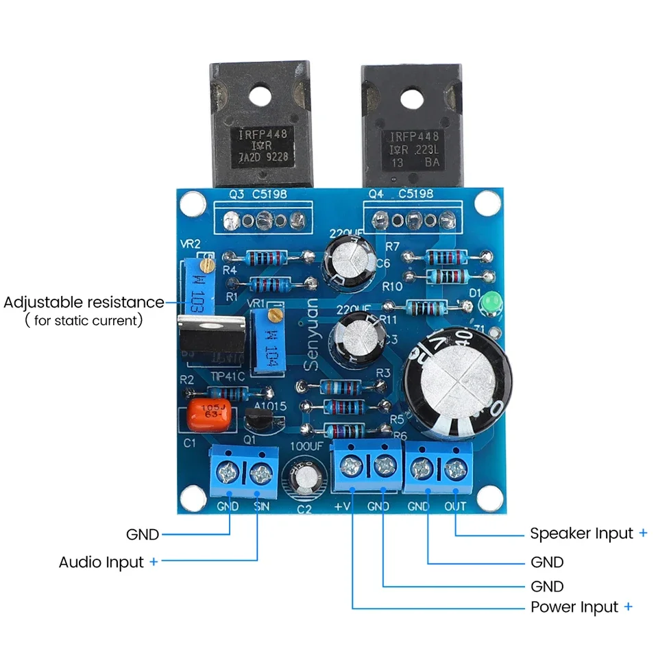 1Pair 1969M FET Bile Power Amplifier Board 10-25W 1969 IRFP448 Tube Amplifier Home Sound Theater DIY Super 1875 3886 Class D Am