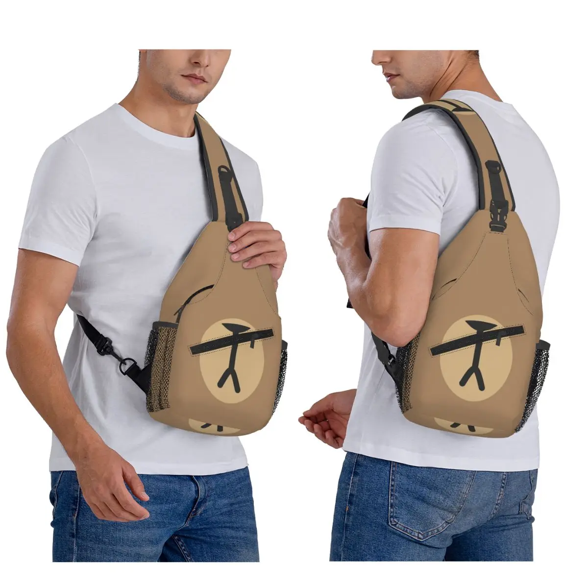 

Mocha Bear And Milk B Chest Bag Men Sling Crossbody Backpack Chest Bag Traveling Hiking Daypack Shoulder Bag
