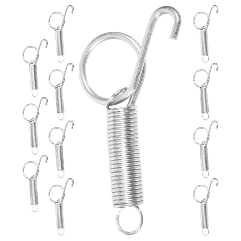 

12pcs Rabbit Hook Metal Latch Hooks Pet Fixing Birdcage Cage Spring Hook Metal Stainless Steel Hooks Cage Door Locks