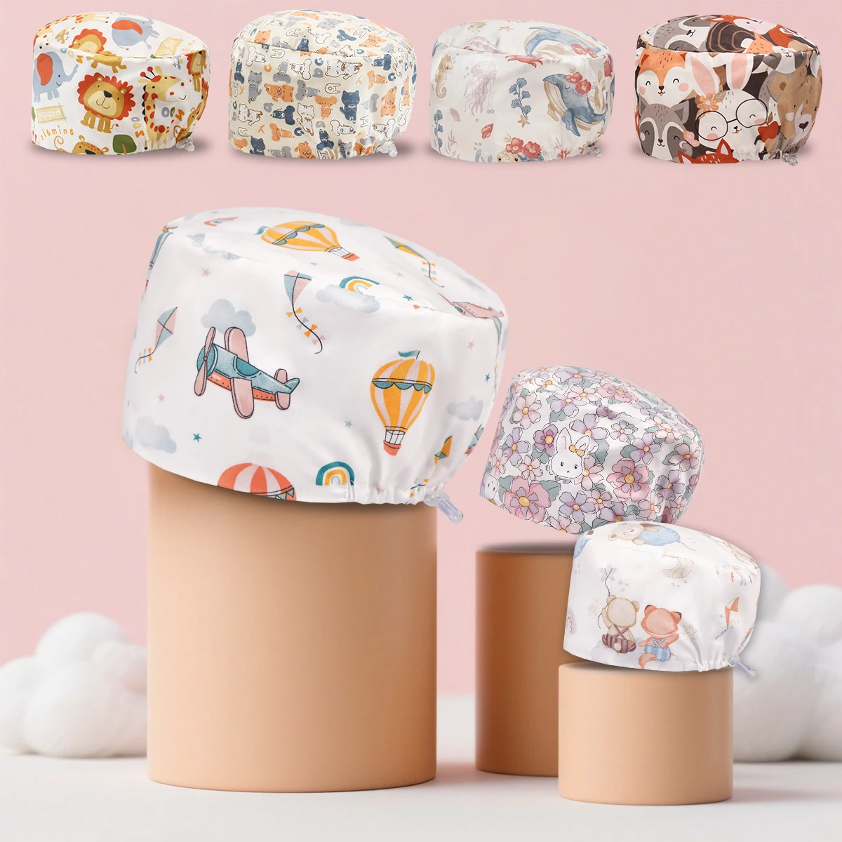 

Women's Surgery Hats 100% Cotton Clinic Nurse Caps Top Quality Medical Hats Hospital Nrusing Hats Pediatric Scrub Caps K1200