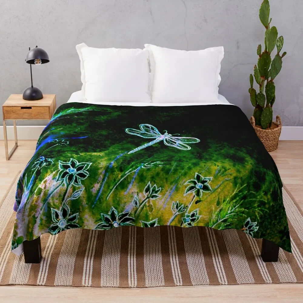 

Angel Dragonfly Throw Blanket Decorative Beds for sofa Designers anime Blankets