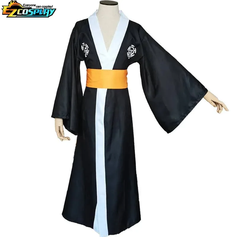 

New 2025 Trafalgar Cosplay Anime costume Wano Country Law Kimono Uniform Full Set Halloween Carnival ★AA9X