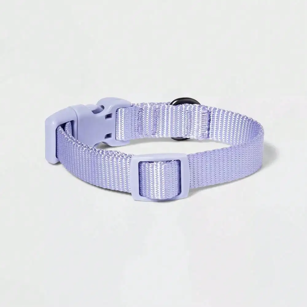 

Basic Dog Adjustable Collar With Color Matching Buckle - S - Lilac