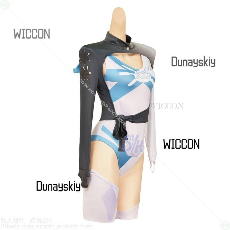 Sexy Women Cosplay Luna Snow Costume Summer Bikini Hollowed Out Jumpsuit Kawaii Jirai Kei Night Club Lovely Lingeries Halloween