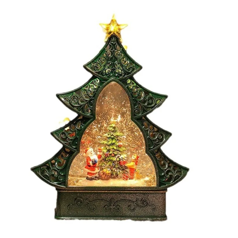 Shangxiang Christmas Tree Snowflake Crystal Ball Music Box Send Children Girls Music Box Snow Ornament Birthday