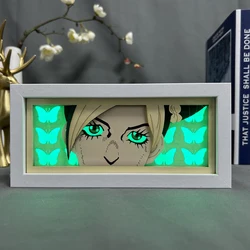 Anime Mood Light Box Jojo's Bizarre Adventure Jolyne For Bedroom Decoration Manga Table Desk Lamp Anime Night Light Eyes Jojo