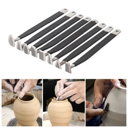 8pcs Set Ceramic Rough Repair Tools Sharp Tungsten Steel Knife DIY Ceramic Sculpture Trimming Modeling Repair Pottery Tools