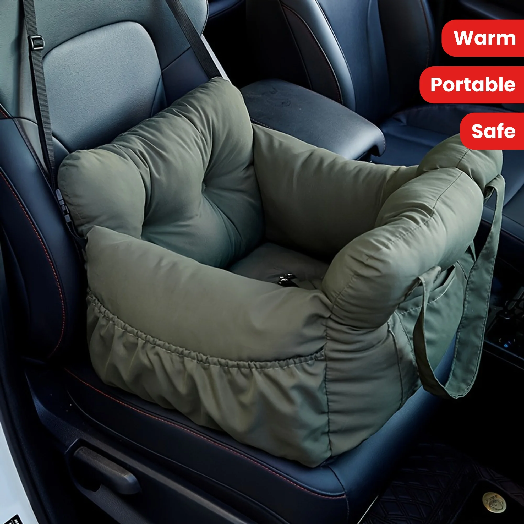 Calming Dog Bed - Sedile Auto per Cani con Cintura
