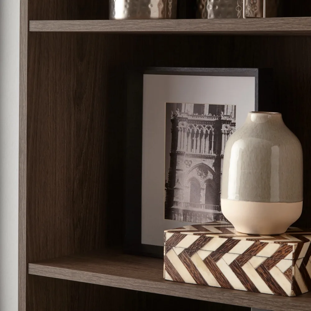 5 Rak Rak Buku Rak yang Dapat Disesuaikan, Kayu Oak