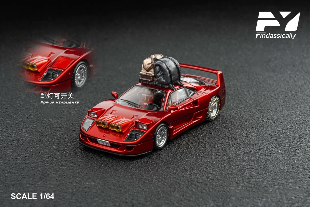 

Findclassically F40 Transparent Red Birthday Gifts Hobby Display Simulation Collectio