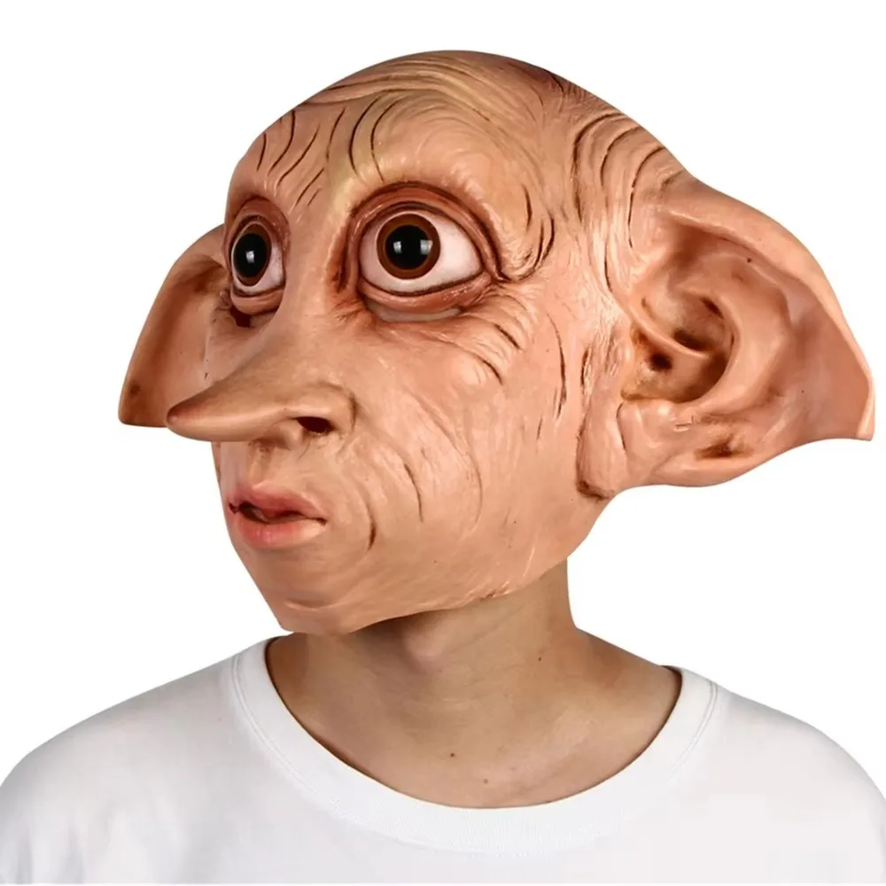 Dobby House Elf Cosplay Costume Props, Halloween Carnaval Fancy Dress, Party Head Cover, Meng Stay, Lifelike Dress Up