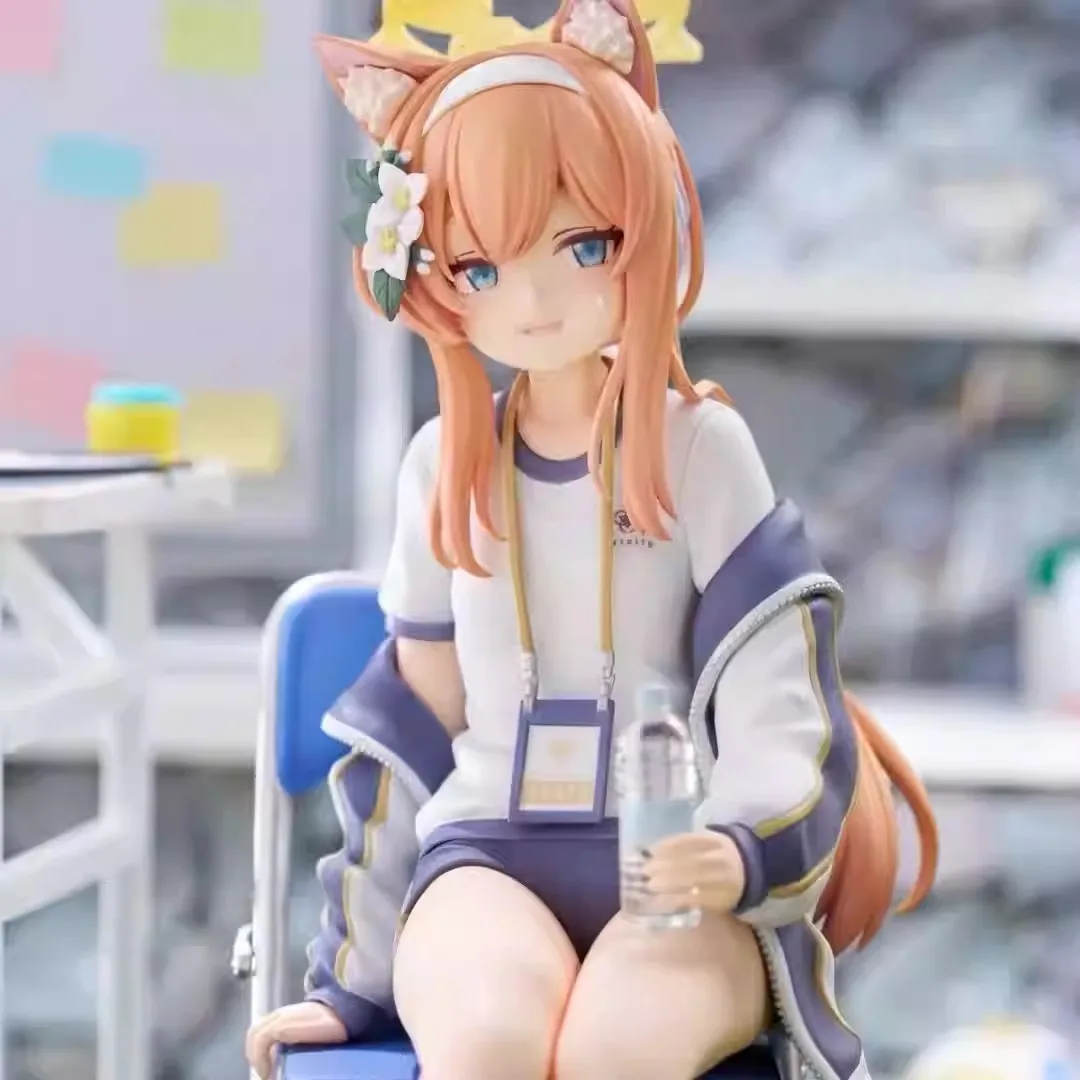 

Синий архив Iochi Mari гимнастическая форма 18 см сидячая поза аниме фигурка статуя спальня украшение стола подарок орнамент