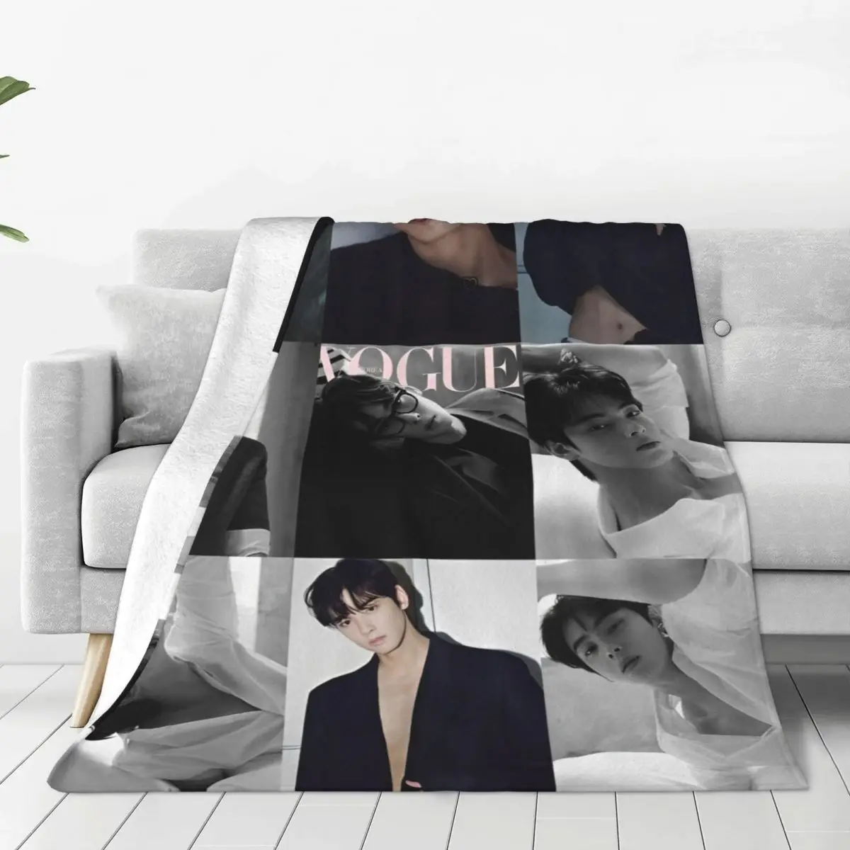 True Beauty Series Hwang In Youp Cha EunWoo Soft Blanket Star Art Plush Throw Blanket Bedroom Flannel Bedspread Sofa Bed Cover