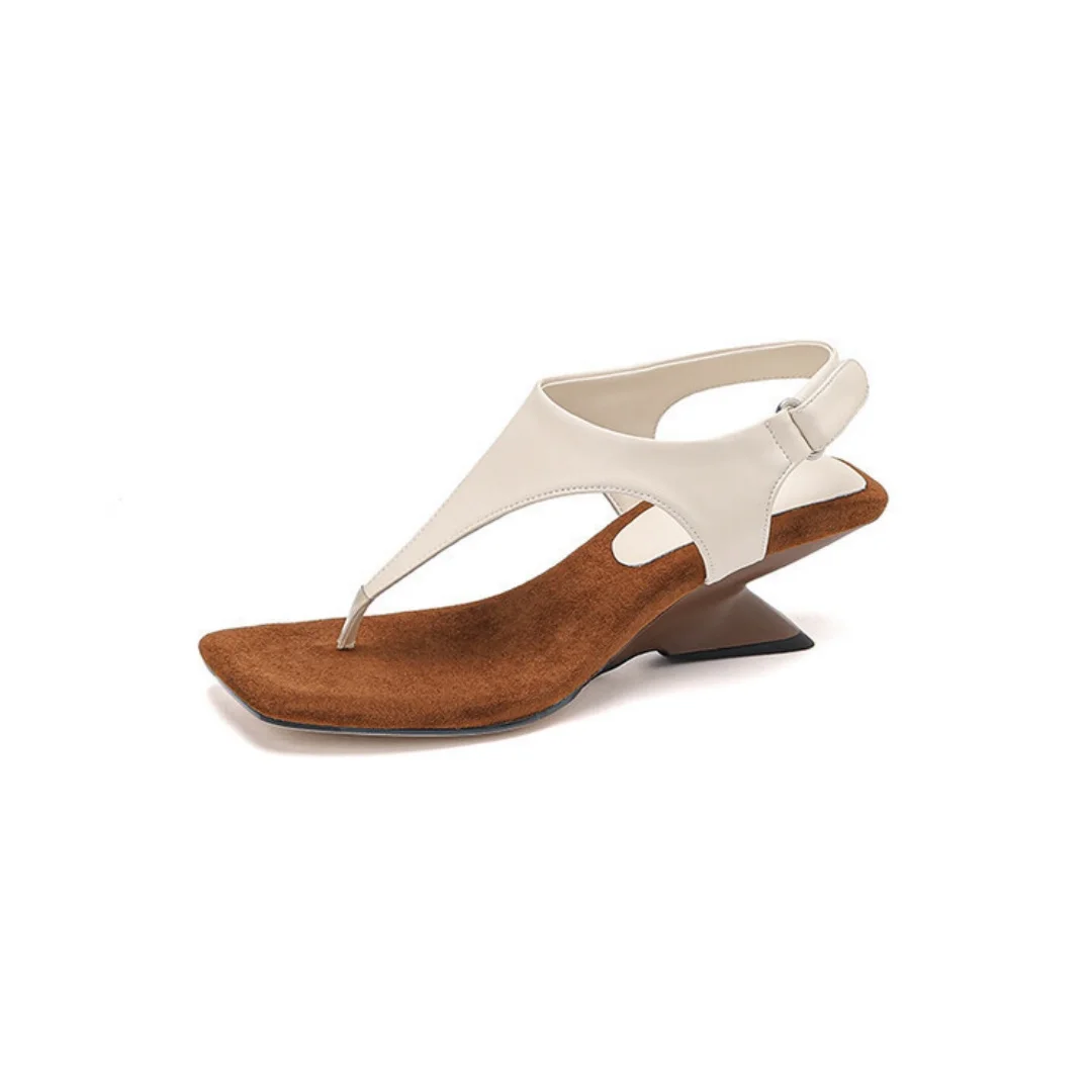 Sandali con zeppa semplici abbinati ai colori Donna 2025 Estate Tacchi open-toe Tacchi con fibbia tacones de Mujer Ladies Mules tacchi sexy