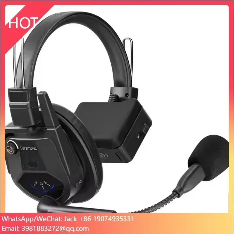Saramonic WiTalk9 WT3S Full-Duplex Wireless Headset Intercom System 500m Ran Team Communication 1 Master 2 Remote Walkie Talkie