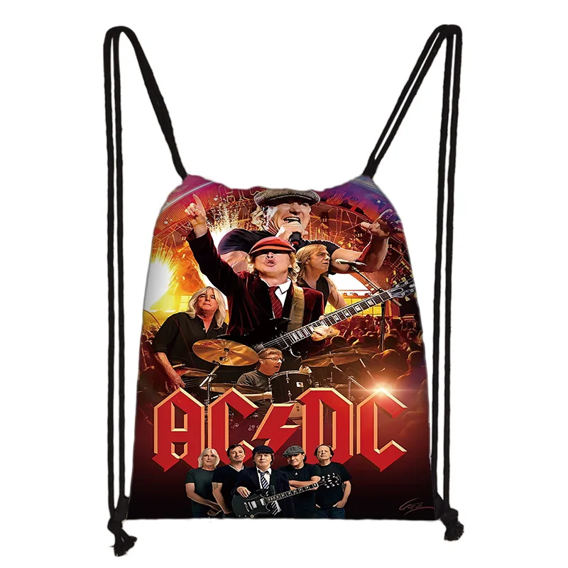 Child Printed Drawstring for Popular Rapper A-ACDC Shopping Bag Men Women Football Sports Gym Storage Yoga Backpack