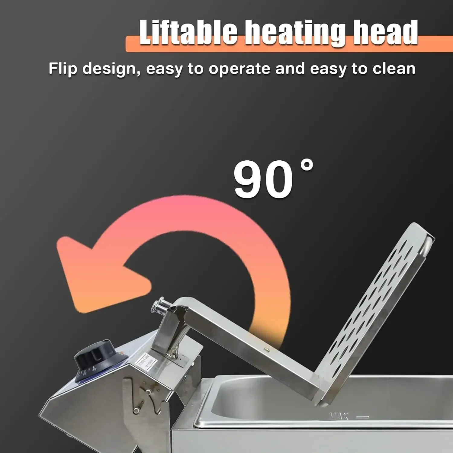 상업용 전기 딥 프라이어 조리대 스테인레스 스틸 딥 프라이어(온도 조절 기능 포함) H용 단일 대형 탱크 감자 튀김