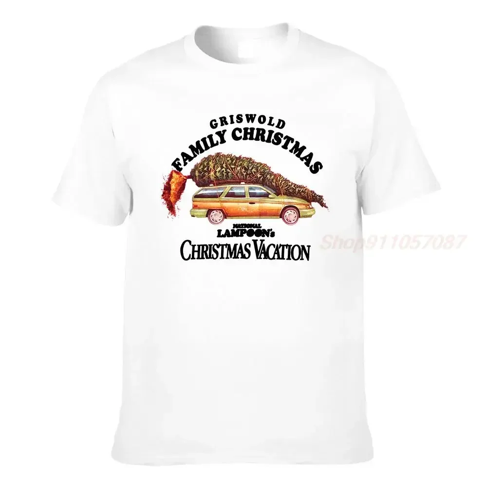 National Lampoons Christmas Vacation Griswold Short Sleeve Red T-Shirt XL Summer men T shirt Women Tops tee