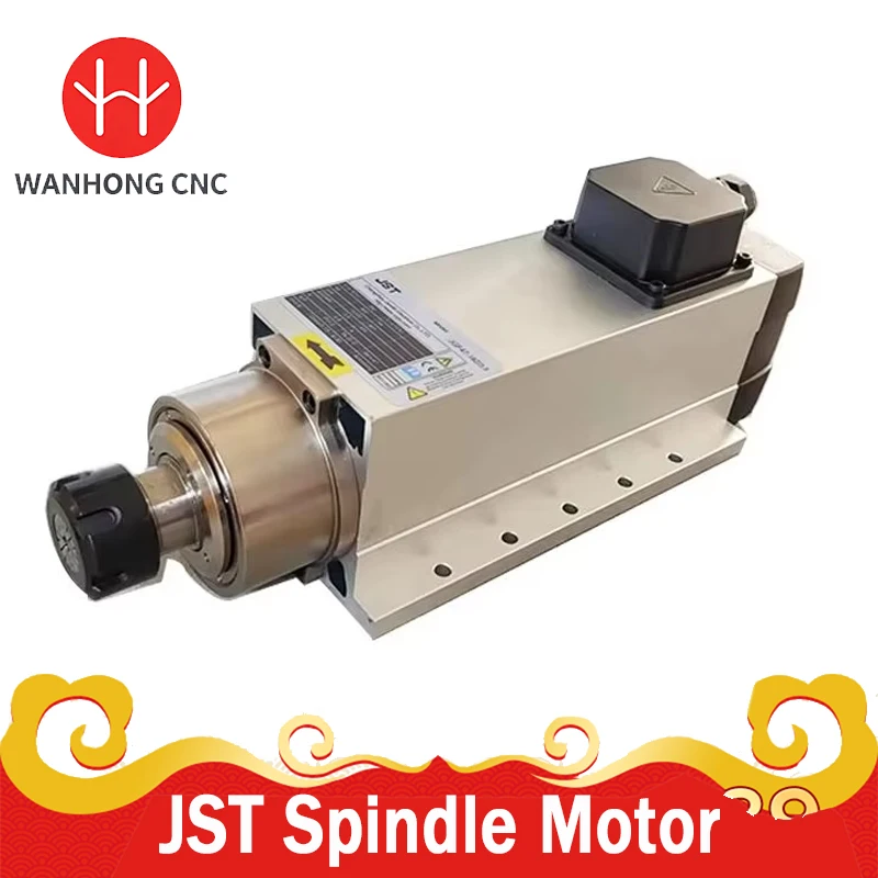 JST ER20 3.5kw Woodworking square air Cooled CNC Router Spindle Motor With Flange