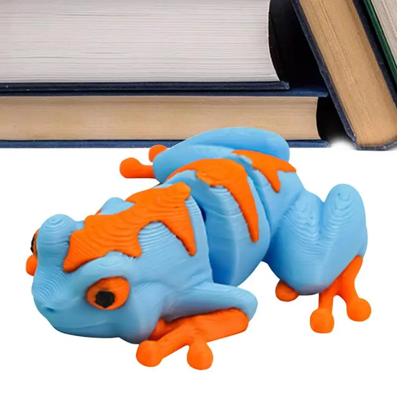 

Frog Figurine Frog Figure Moveable Joints Emotional Support Animal Realistic Model For Bookshelf Bathroom Fairy Garden Tropical