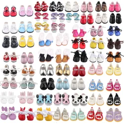 5cm PU Leather Doll Shoes Rabbit Bow,Flower Shoes Sandal Sneakers Boots For 14inch American doll,EXO,Cotton Doll,Nancy,Dolls Toy