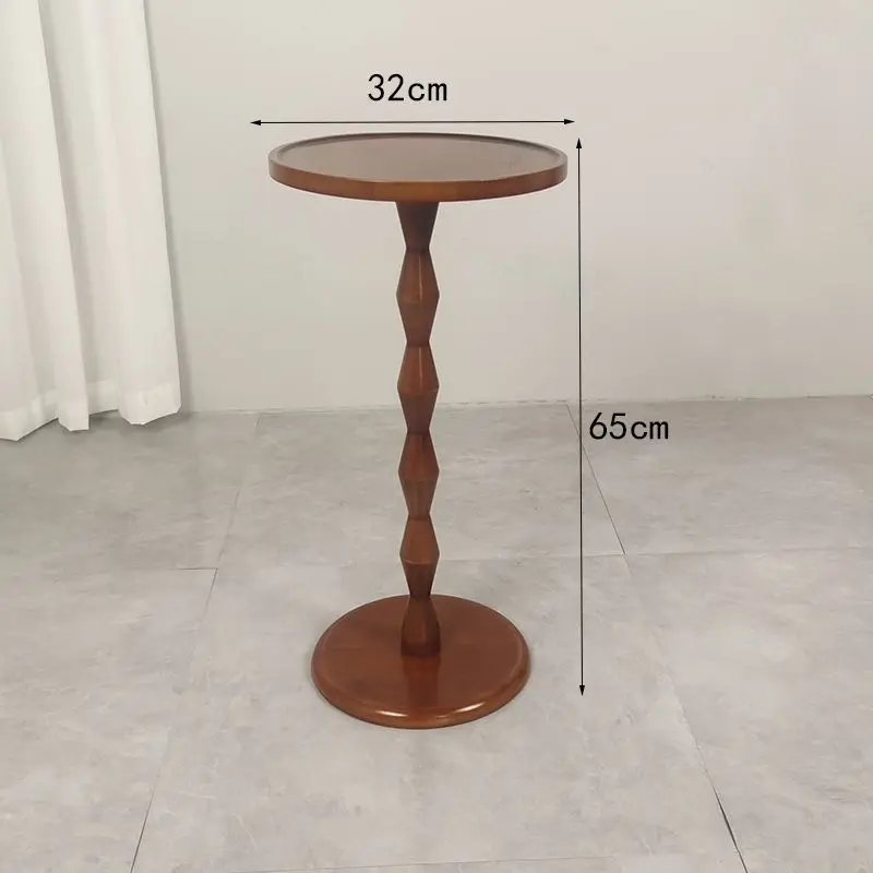 

Nordic Solid Wood Small Round Tables Retro Small Coffee Tables Living Room Sofa Side French Corner Table bedroom Bedside Tables
