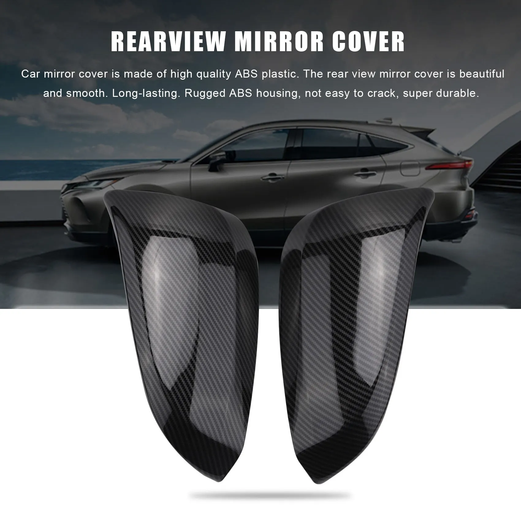 Car Rear View Mirror Decoration Side Door Mirror Cover Cap for Toyota Hilux Revo Fortuner Vigo Highlander RAV4