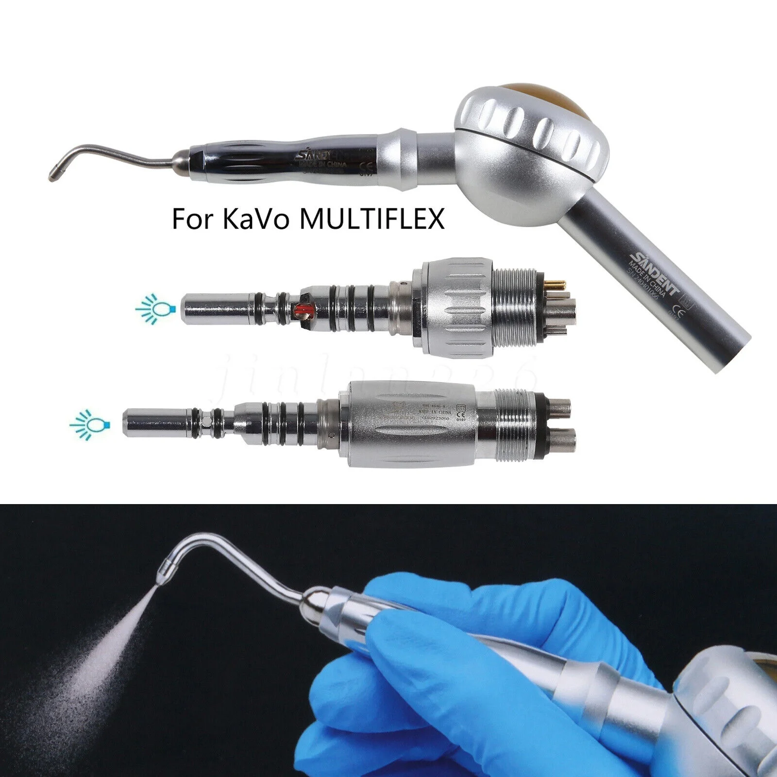 Hygiène dentaire Prophy Mate polisseuse à flux d'air pièce à main adaptée à Kavo 4/6 trous couplage multiflex