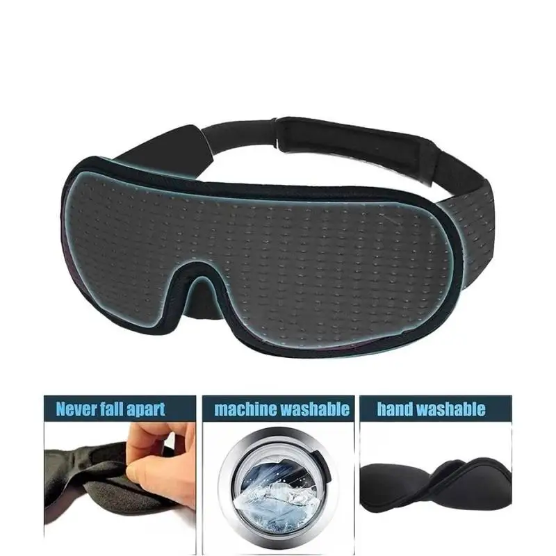 1/2pcs 3D Mask for Sleep Eye Mask Lights Blockout Soft Padded Sleeping Fabric Cover Shade Blindfold Eyepatch