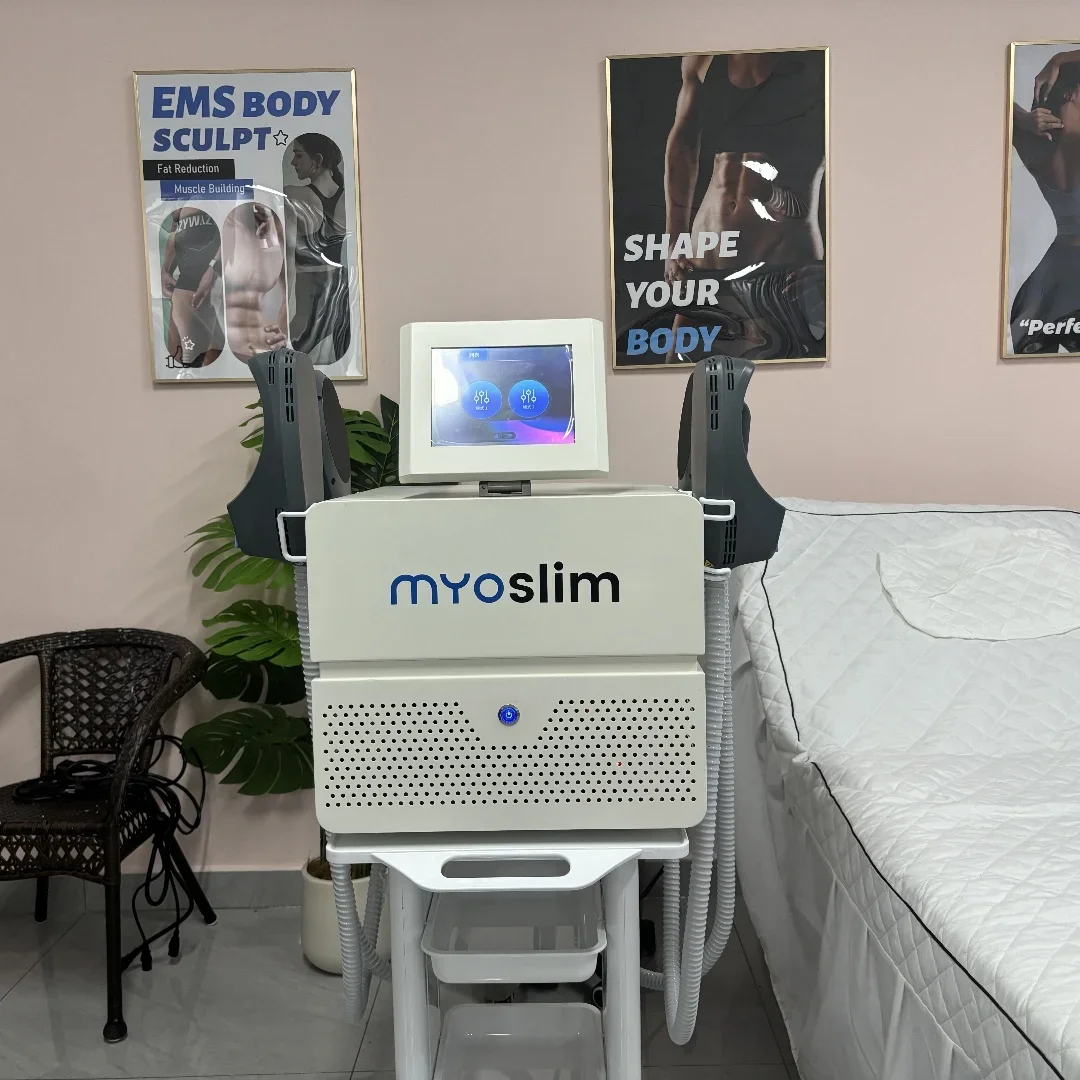 ماكينة نحت الجسم الاحترافية من MYOSLIM hi-emt Ems Neo Rf معدات نحت العضلات 15 تسلا 6500 وات ماكينة تخسيس الجسم #3