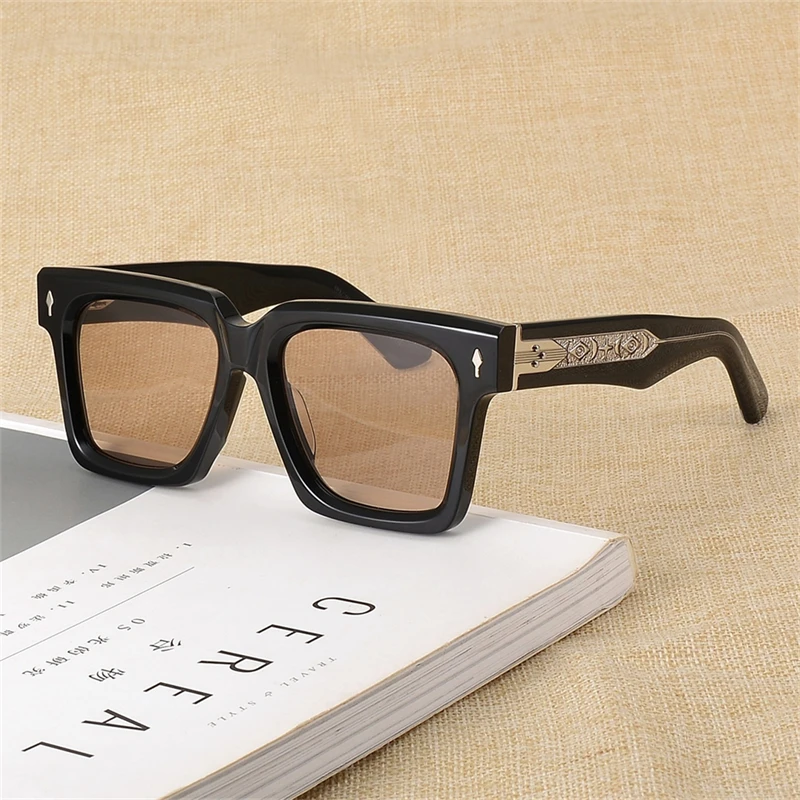 Square JMM Jacques BELIZE Sunglasses Men Mans Thick Acetate Rectangle Classic Retro Men Women Wedding Men Women Sunglasses