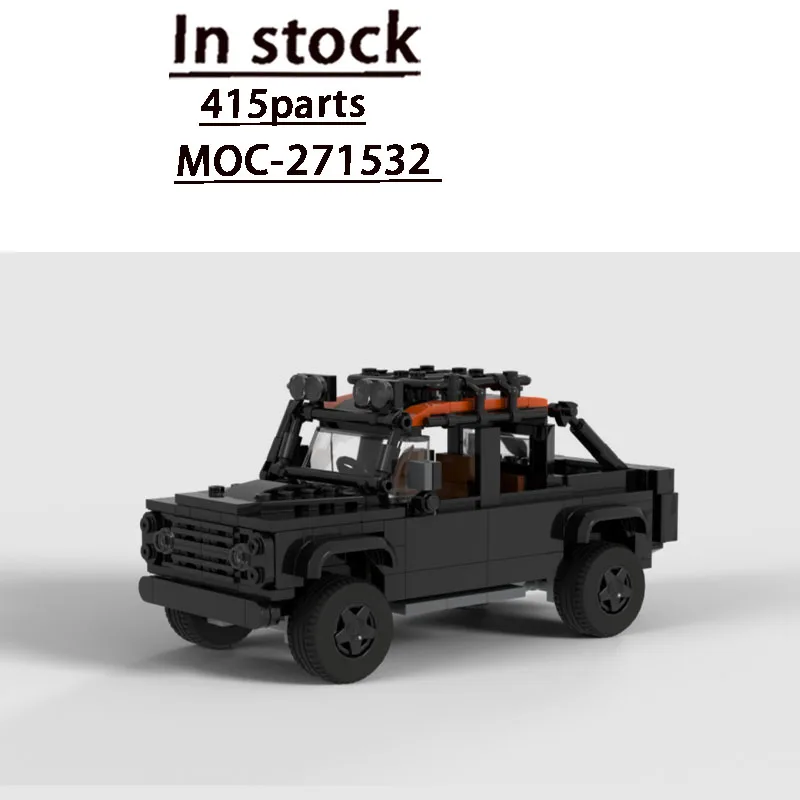 New Hot MOC-271532 Black Classic Limited Edition Iconic Car Model 415 Parts Birthday Custom Christmas Building Block Toy Gift