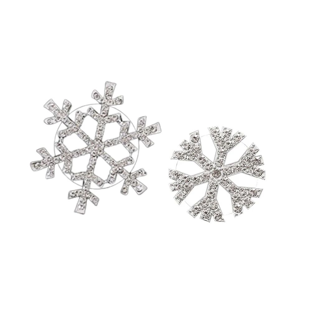 

2 Pcs Car Vent Freshener Rhinestone Snowflake Stickers Diffuser for Essential Oil Clip Automotive Air Perfume Outlet Decorate