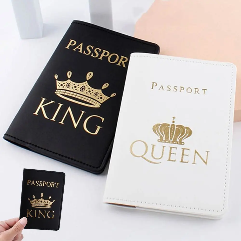 Universal Travel Pu Leather Couple Lovers Passport Cover Passport Holder ID Credit Card Bag Wallet Purse