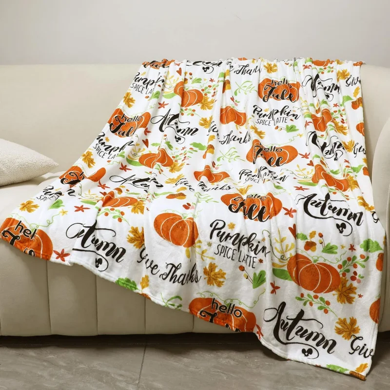 

Home Decoration Blanket Soft and Comfortable Fuzzy Sofa Bed Thanksgiving Decoration Blanket